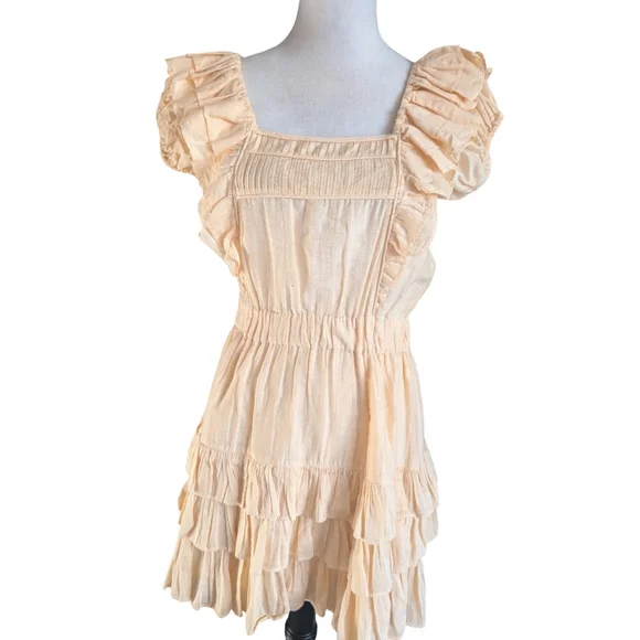 LoveShackFancy Ivoire Ruffle Mini Dress XS - Picture 5 of 11
